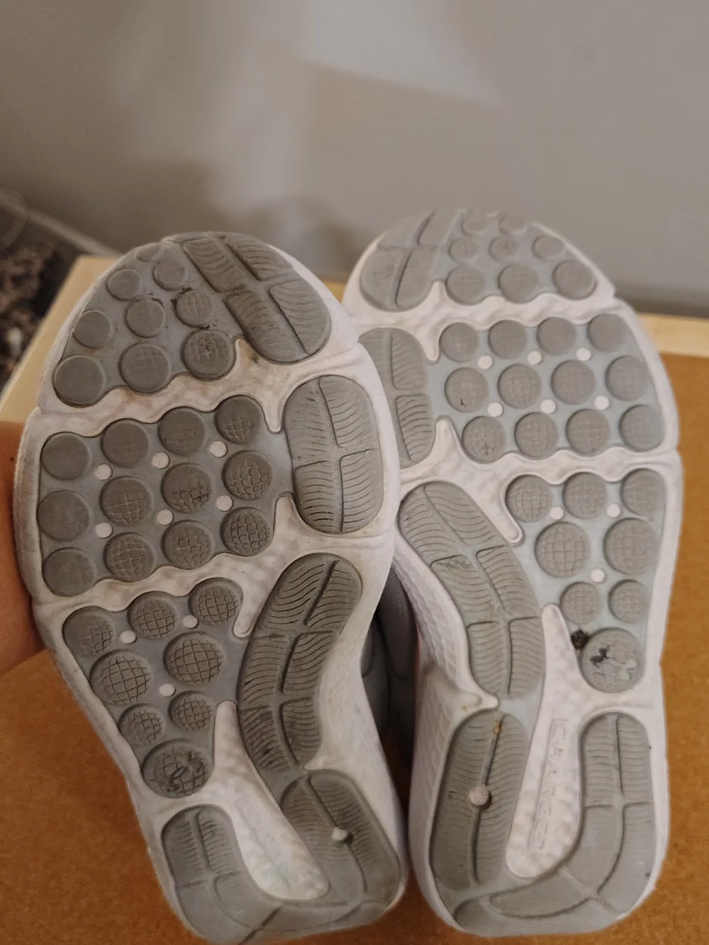 Under Armour Kids Gray and Light Pink Mesh Athletic Sneakers